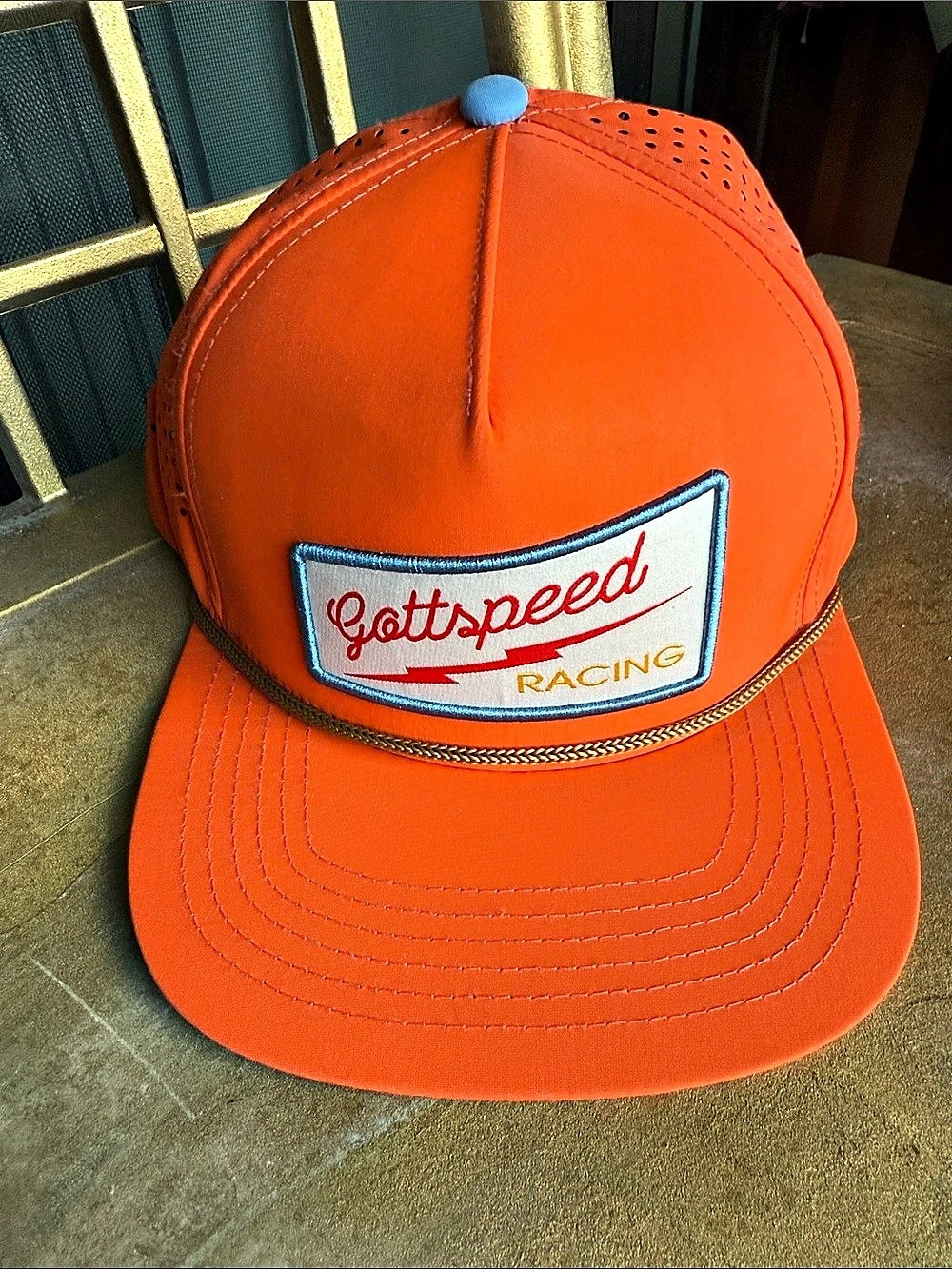 Staunch Traditional Outfitters Gottspeed Racing Hat Orange & Blue Like New